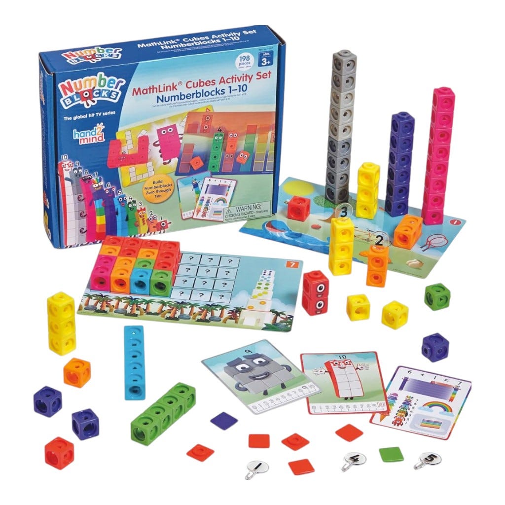 Conjunto de actividades Numberblocks MathLink Cubes 1-10