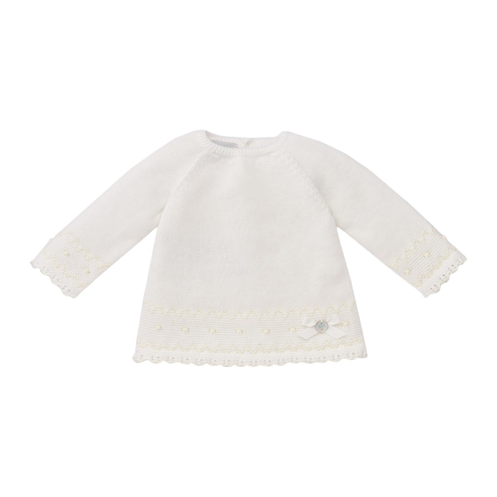 Sueter De Bebé Crema De 1 Mes Paz Rodriguez