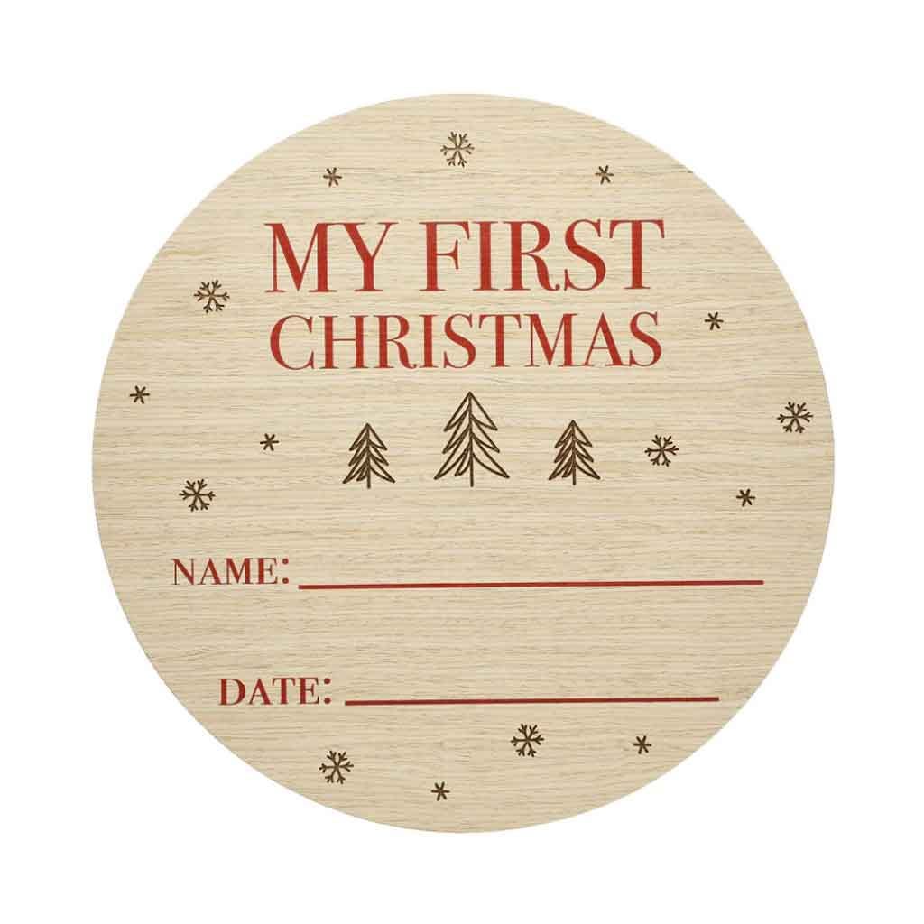 Adorno Navideño My First Christmas Wooden Sign Pearhead