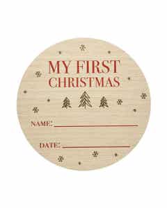 Adorno Navideño My First Christmas Wooden Sign Pearhead