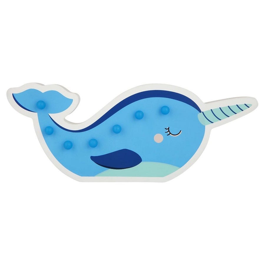 Lamparita Kids Marquee Light Narwhal Sunnylife