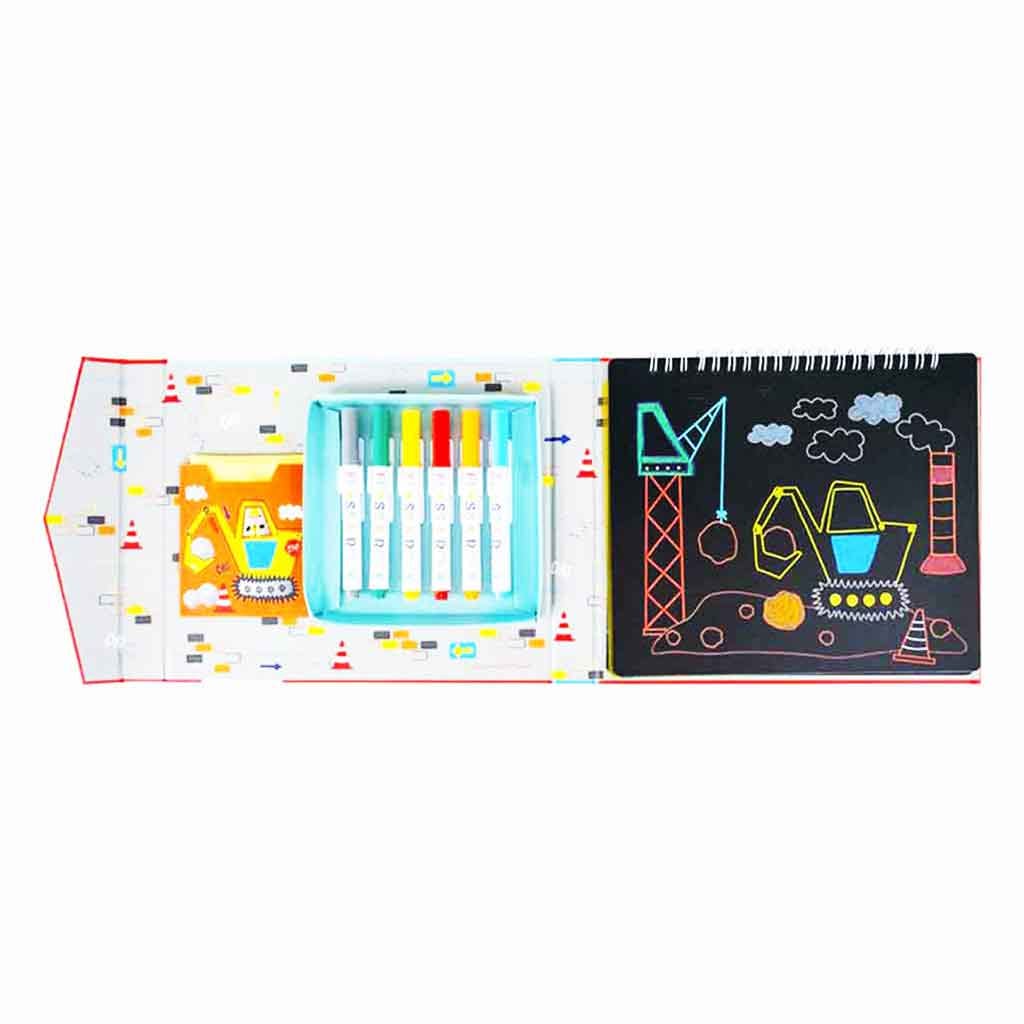 Cuaderno Pizarra Para Dibujar Chalk Board Sketchbook Construction Floss & Rock