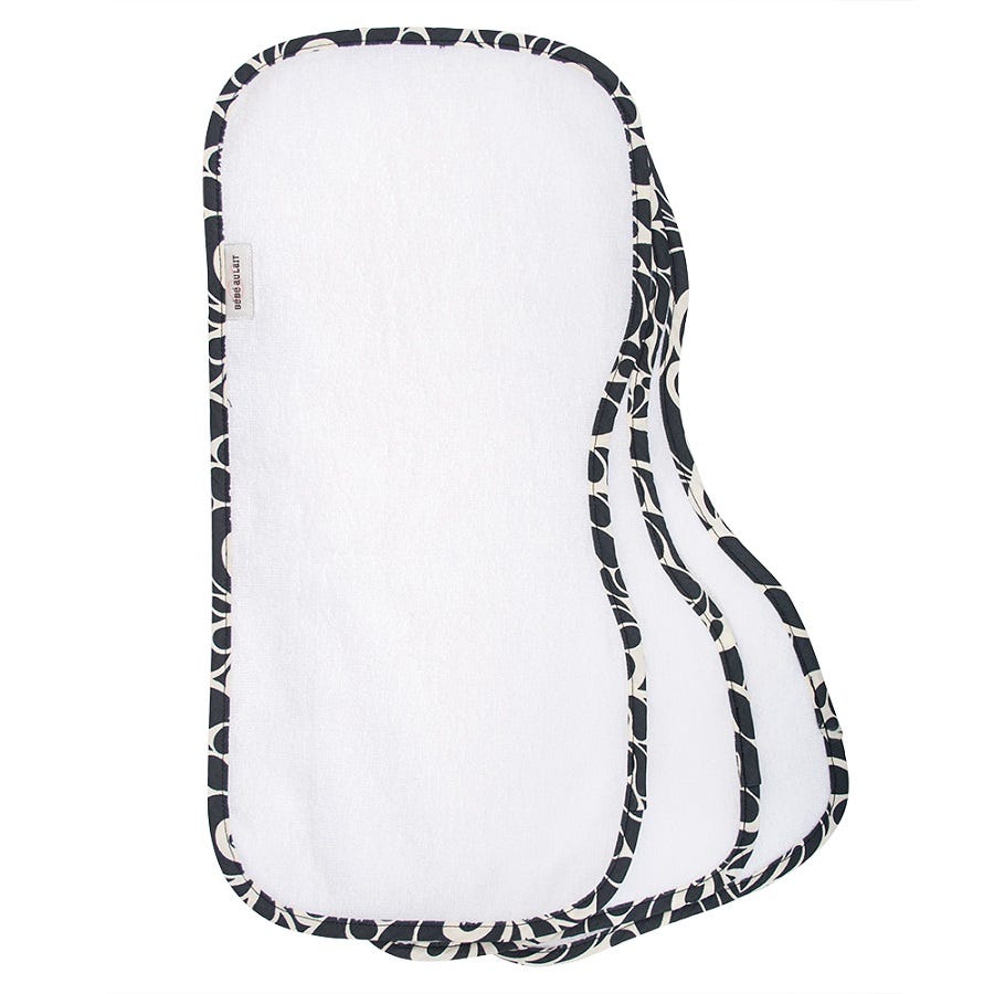 BEBE AU LAIT 3 PACK - TRIBECA CONTOURED BURP CLOTH