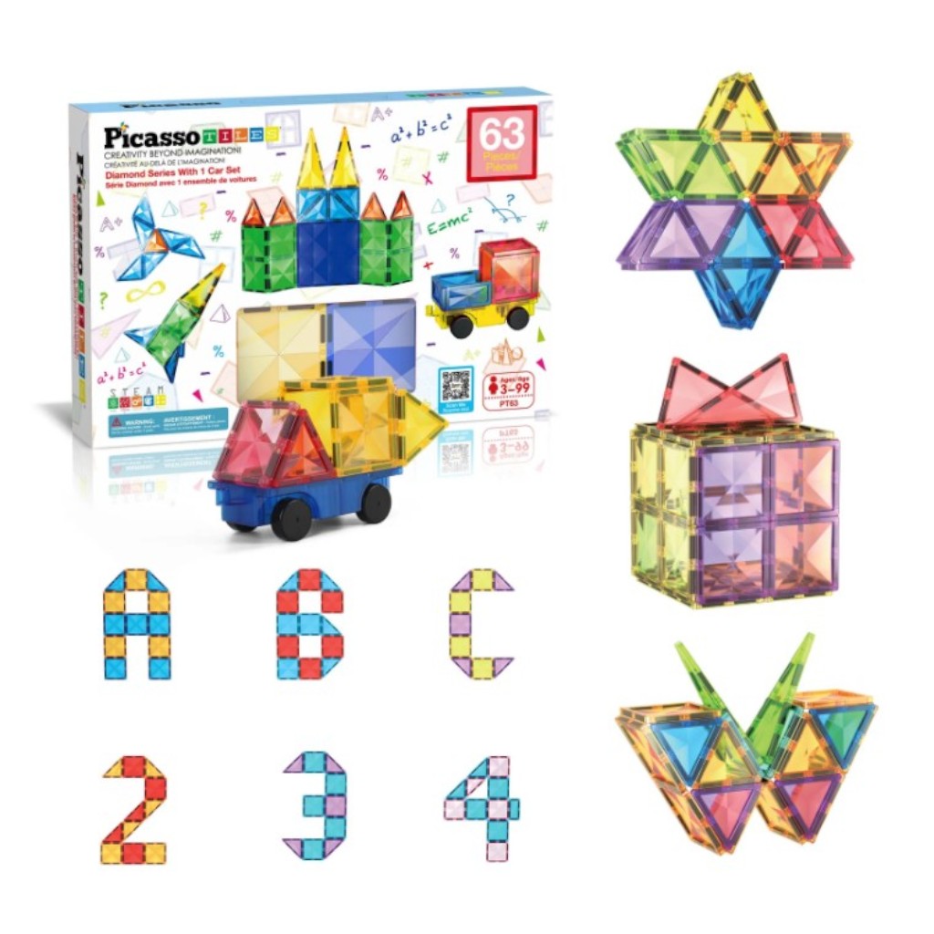 Bloques Magnéticos con Base de Vehículo