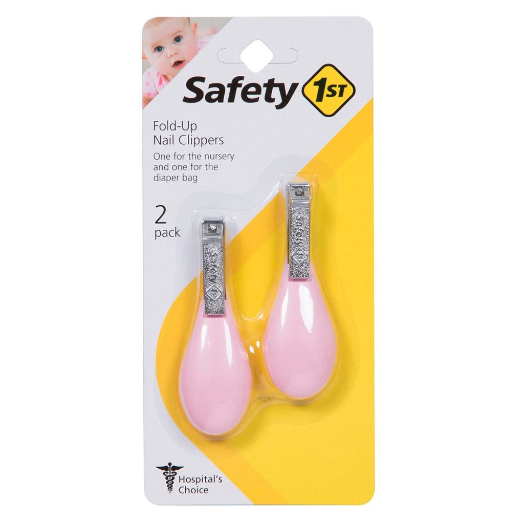Cortauñas plegables rosado 2 piezas Safety First