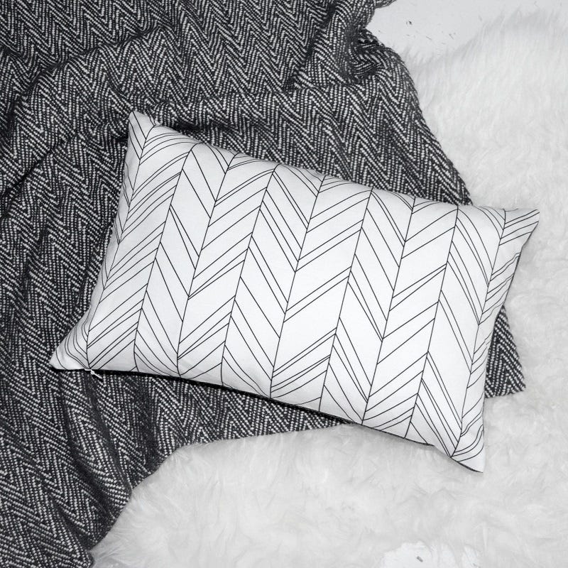 OLLI + LIME TWIG PILLOW - GRAY