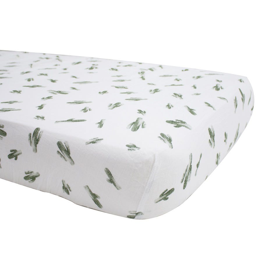 BEBE AU LAIT SAGUARO BAMBOO BLEND CRIB SHEET