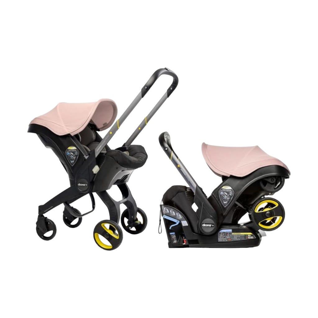Asiento De Bebe Y Coche Rosa