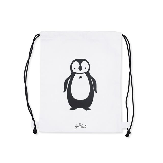 Mochila 30X35Cm Canvas Penguin Jollein
