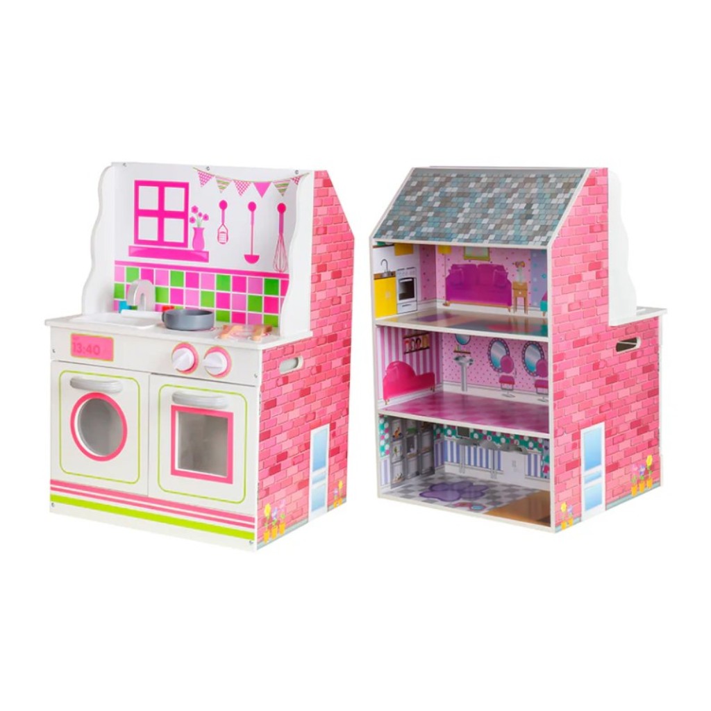 Casa De Muñecas Y Cocina De Juguete Modelo Carolina