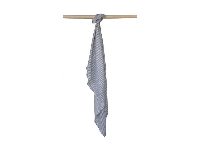 Manta Swaddle Muslin De Rayas Gris 120X120Cm Bamboom