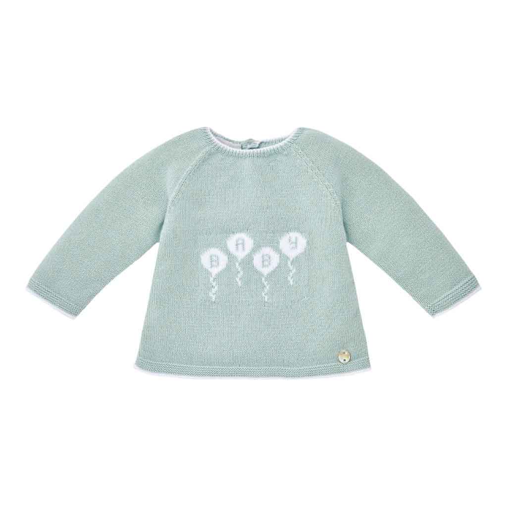 Sueter De Bebé Verde De 1 Mes Paz Rodriguez