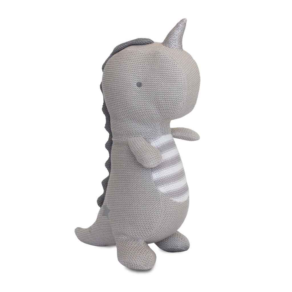 Peluche Knitted Gris Toy Taylor T-Rex Lolli Living