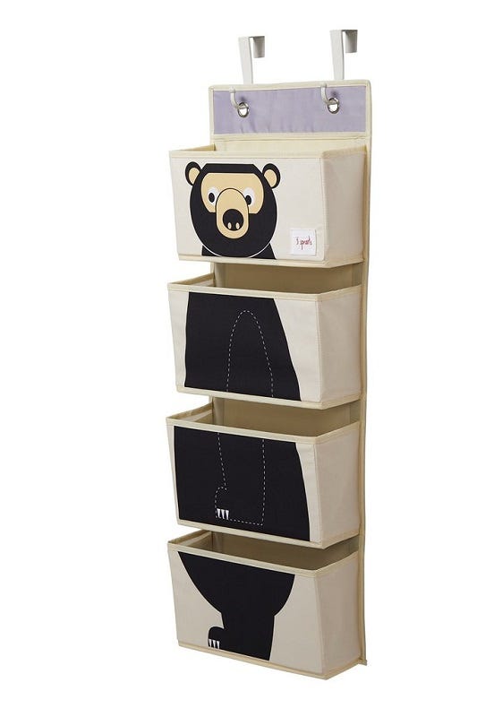 3 sprouts HANGING WALL ORGANIZER BEAR