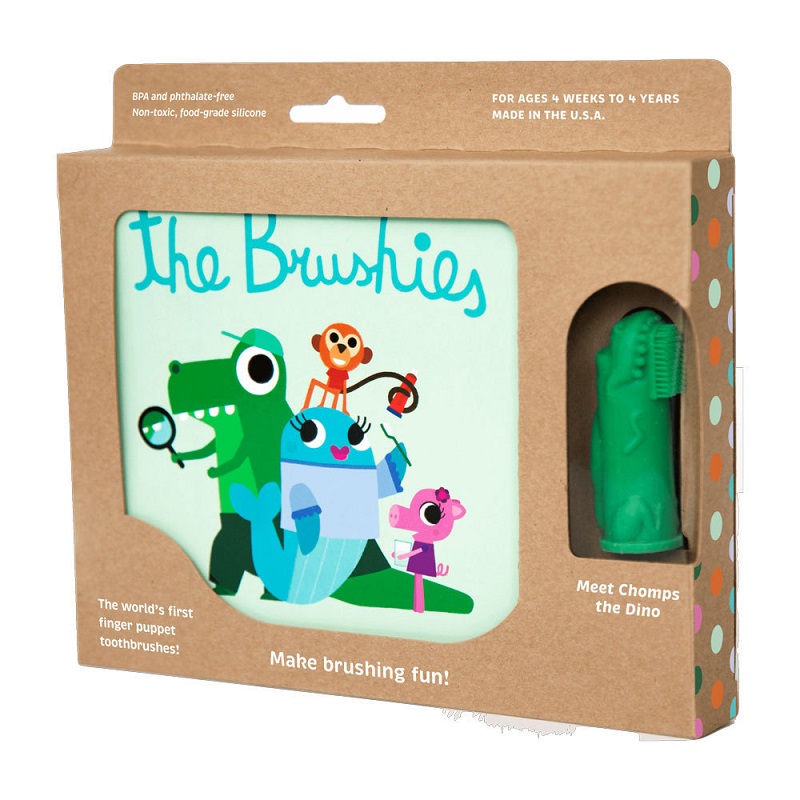 Libro + Cepillo De Dientes Chomps The Dino The Brushies