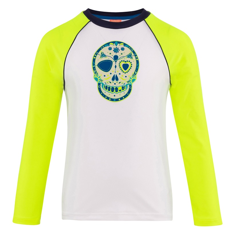 Rashguard White Skulls De 2 A 3 Años Sunuva
