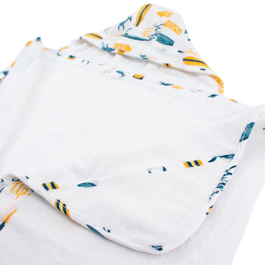 BEBE AU LAIT SURF BAMBOO HOODED TOWEL TODDLER