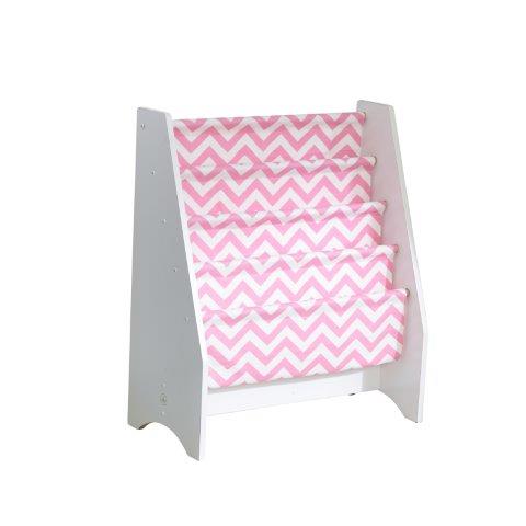 KIDKRAFT SLING BOOKSHELF PINK&WHITE