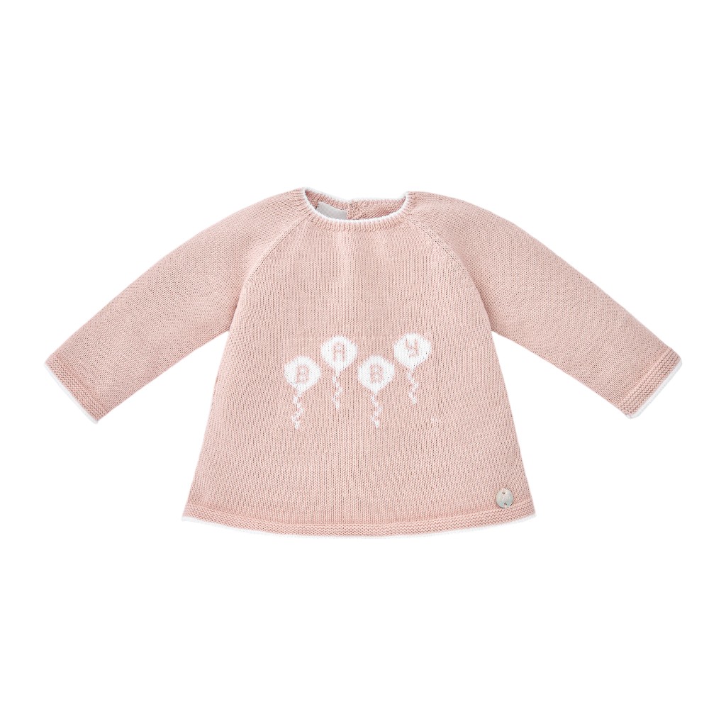 Sueter De Bebé Rosado De 3 Meses Paz Rodriguez