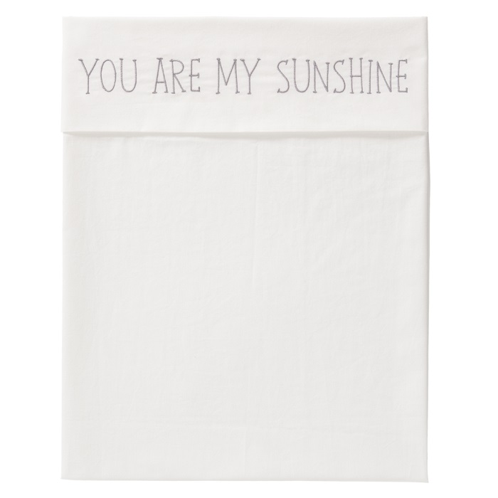 Fresk Sheet for craddle 75 x 90 cm Sunshine Gull grey
