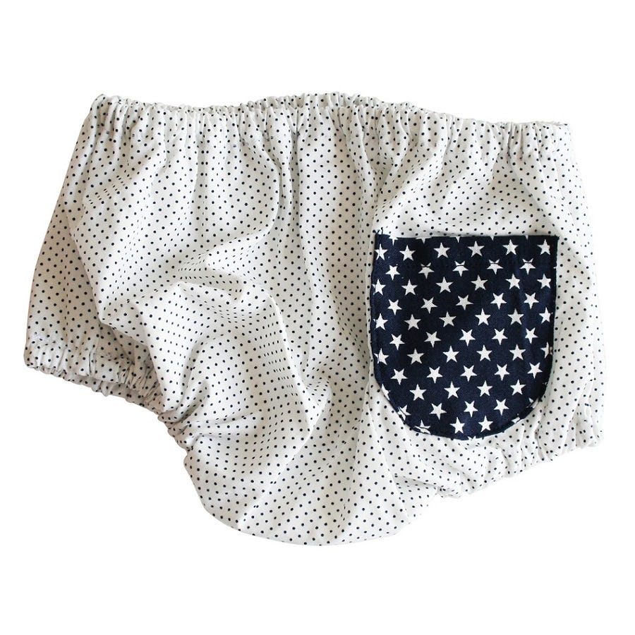 Alimrose Nappy Cover Medium Navy Spot 6-12M