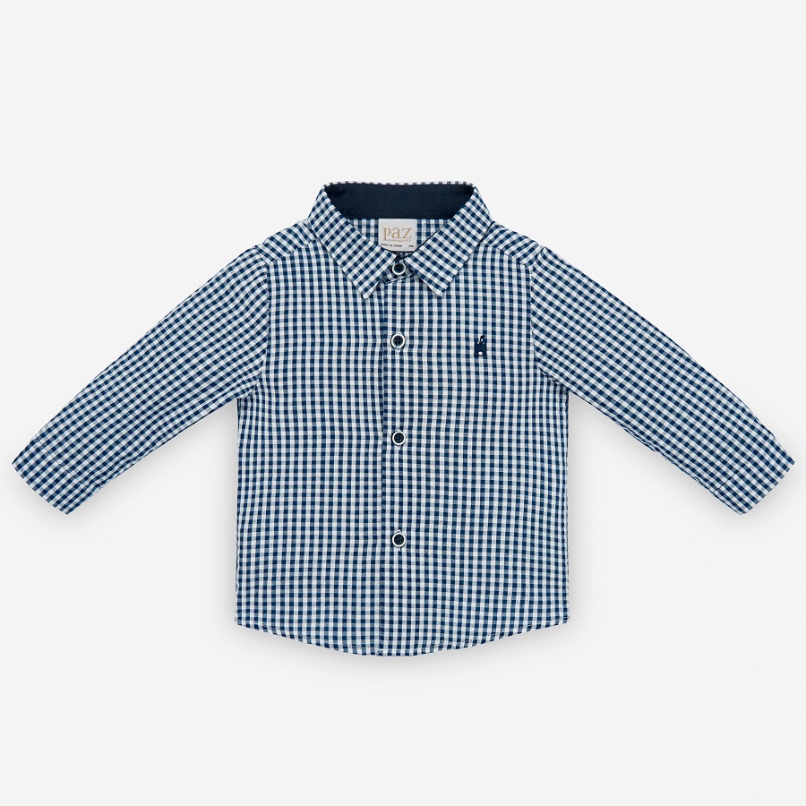 Camisa Azul De Niño Bebé 18 Meses Paz Rodriguez