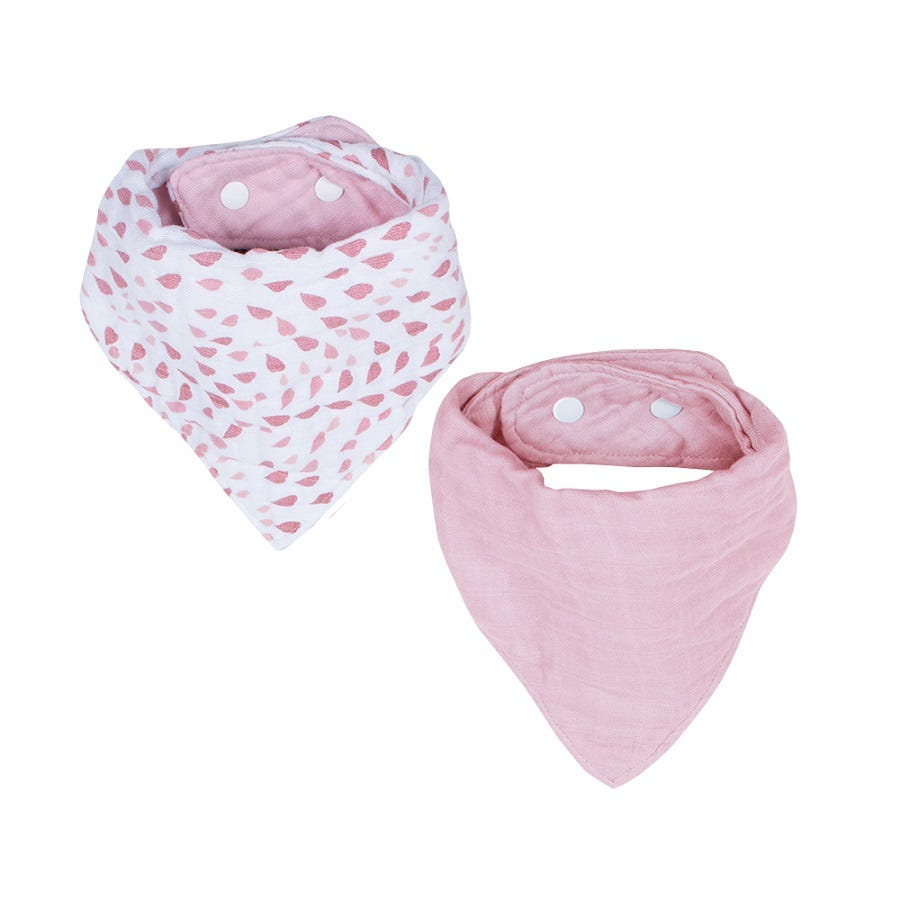 Babero Muslin Rose Quartz/Petal Bebé Au Lait