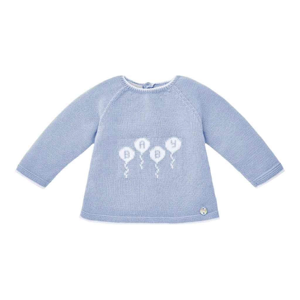 Sueter De Bebé Azul De 0 Meses Paz Rodriguez