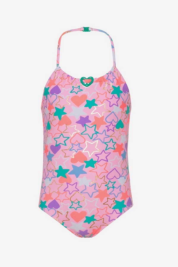 Sunuva Beaded Heart Girls Swimsuit 1-2y