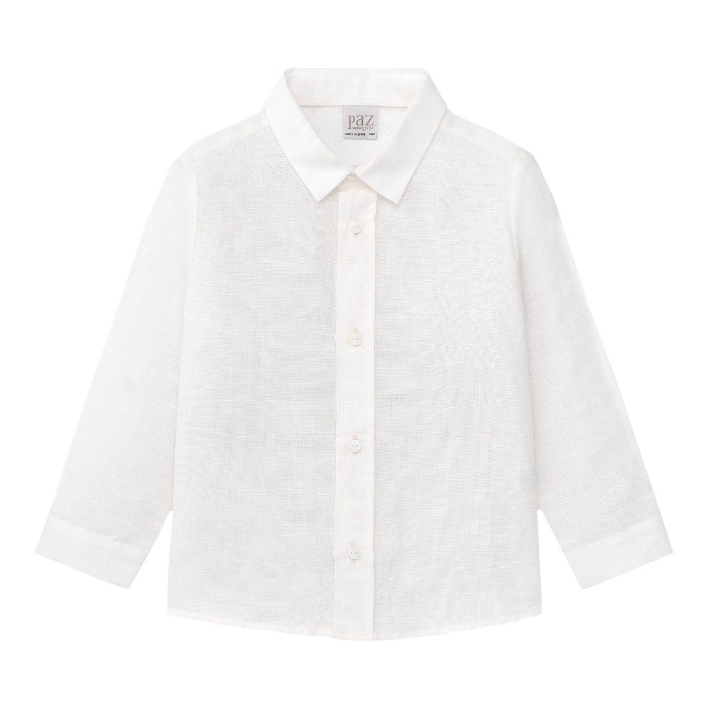 Camisa Blanca De Niño De 18 Meses Paz Rodriguez