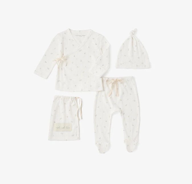 Set De Regalo En Color Blanco Para Bebé De 0-3 Meses