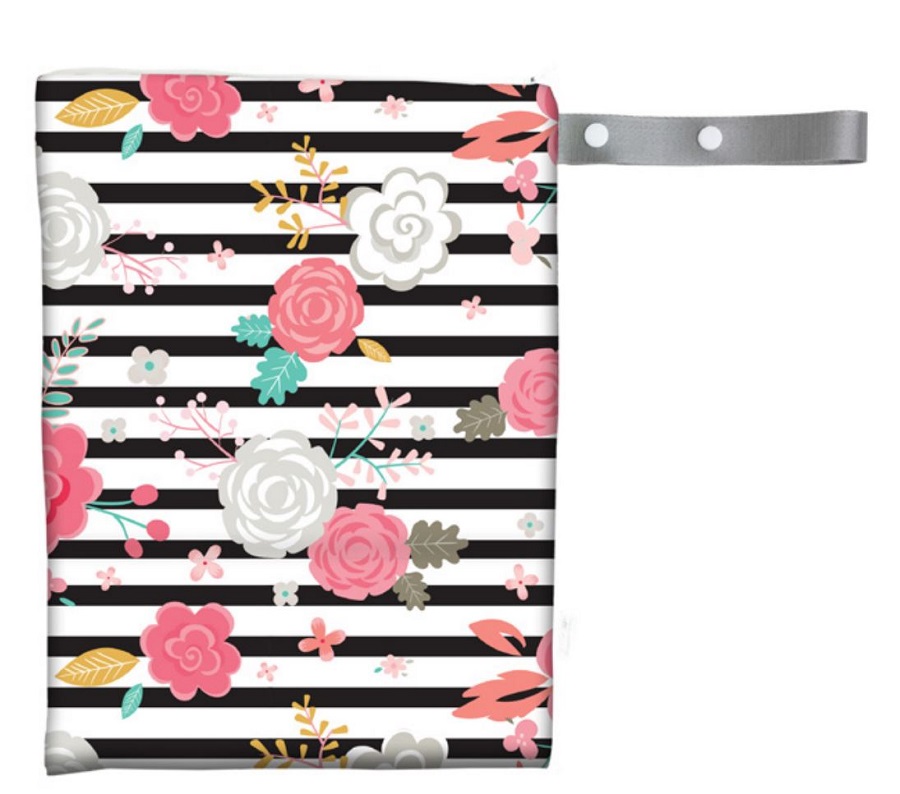 Bolsa Imperbeable Medium Wet Bag Floral Stripe Itzy Ritzy