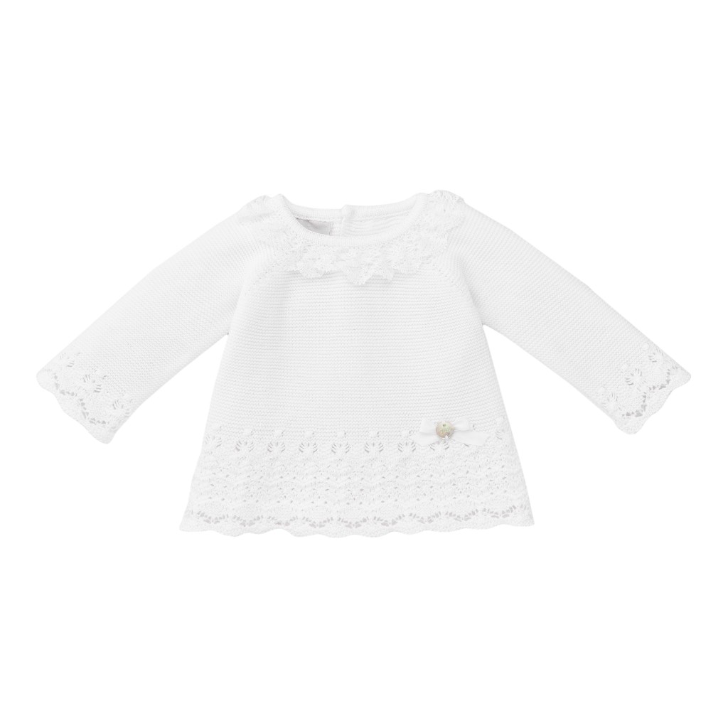 Sueter De Bebé Blanco De 3 Meses Paz Rodriguez