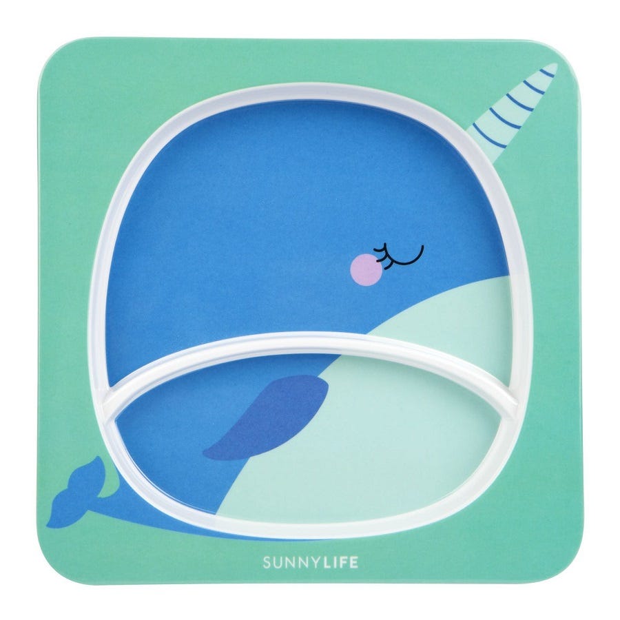 Plato Con 2 Divisiones De Ballena Sunnylife