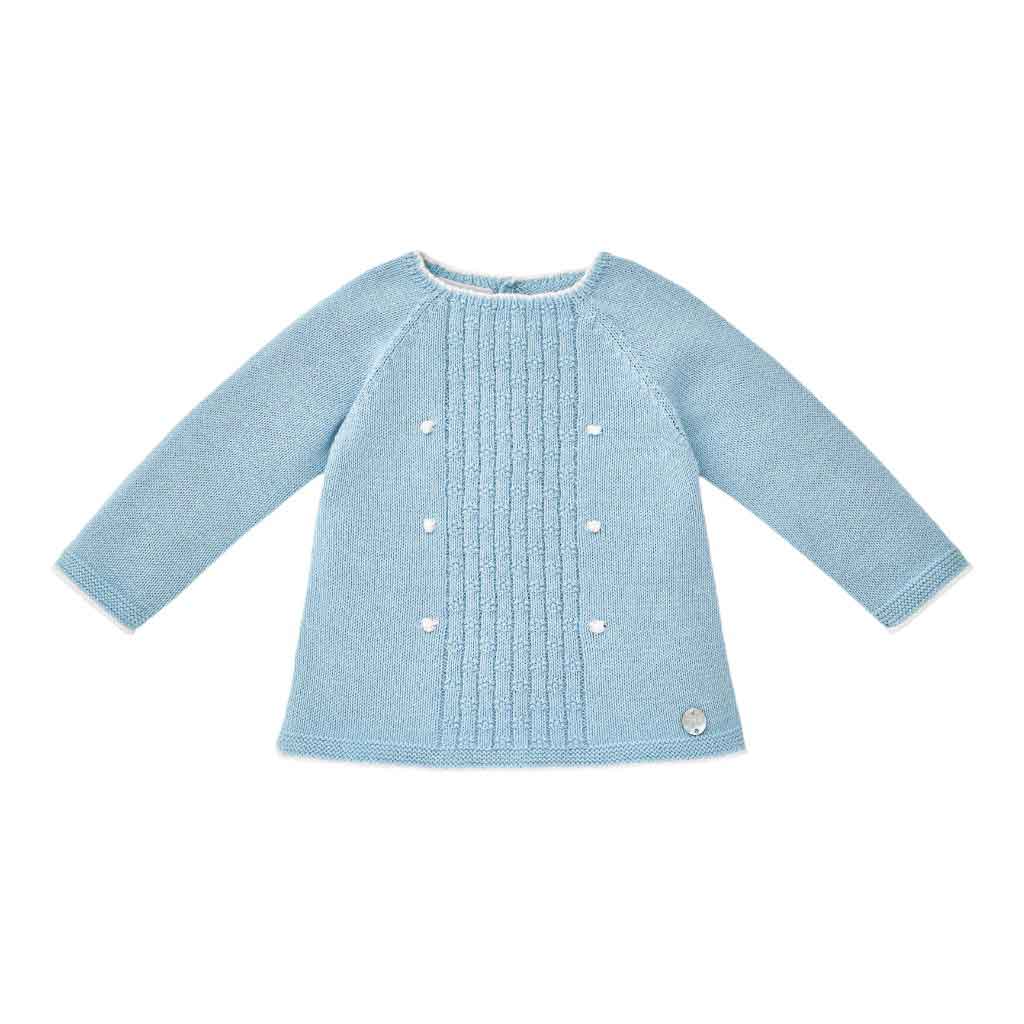Sueter De Bebé Azul De 3 Meses Paz Rodriguez