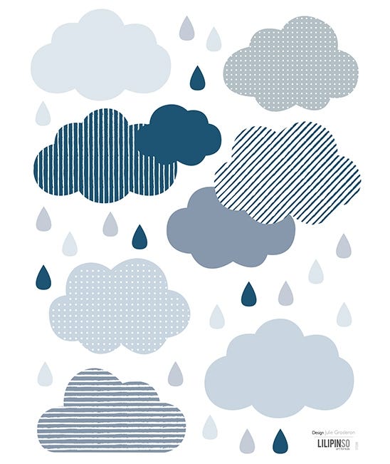 Stickers De Pared Con Estilo De Nubes 18X24Cm Lilipinso