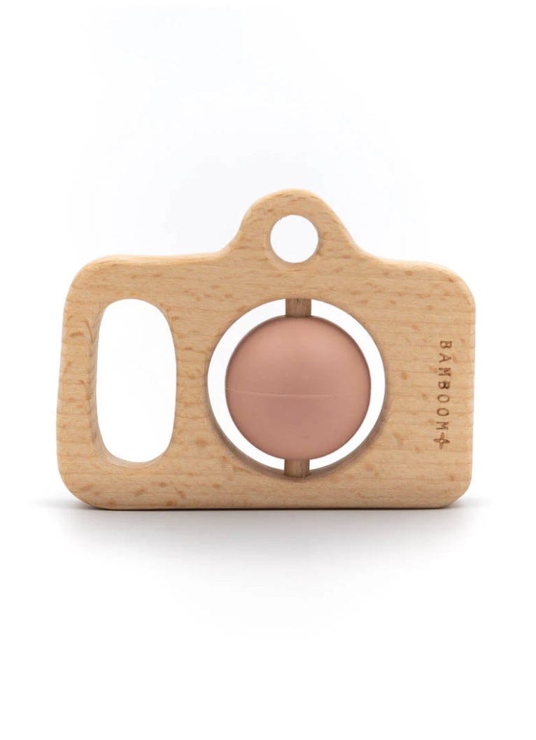 Cámara De Juguete De Madera Y Silicona