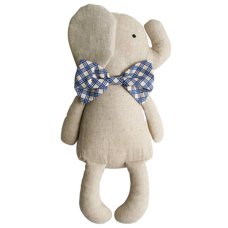 Alimrose Sitting Linen Elephant 34cm
