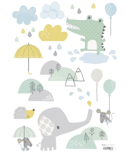Stickers De Pared Con Estilo De Animales Bebés Lilipinso