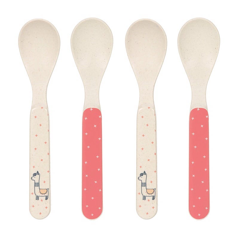 Lässig Spoon Set (4 Pc), Glama Lama Coral