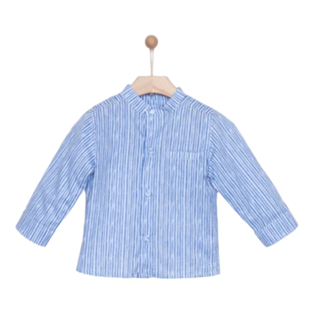 Camisa Bebe Niño M/L Azul 2-3A