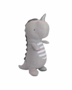 Peluche Knitted Gris Toy Taylor T-Rex Lolli Living