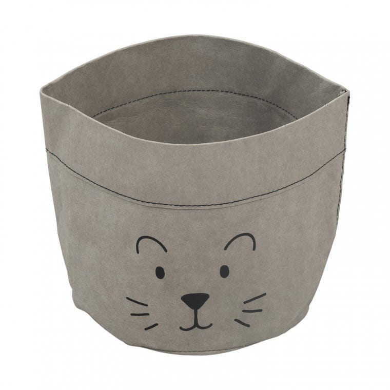 Cesta Paper Little Lion Grey Jollein