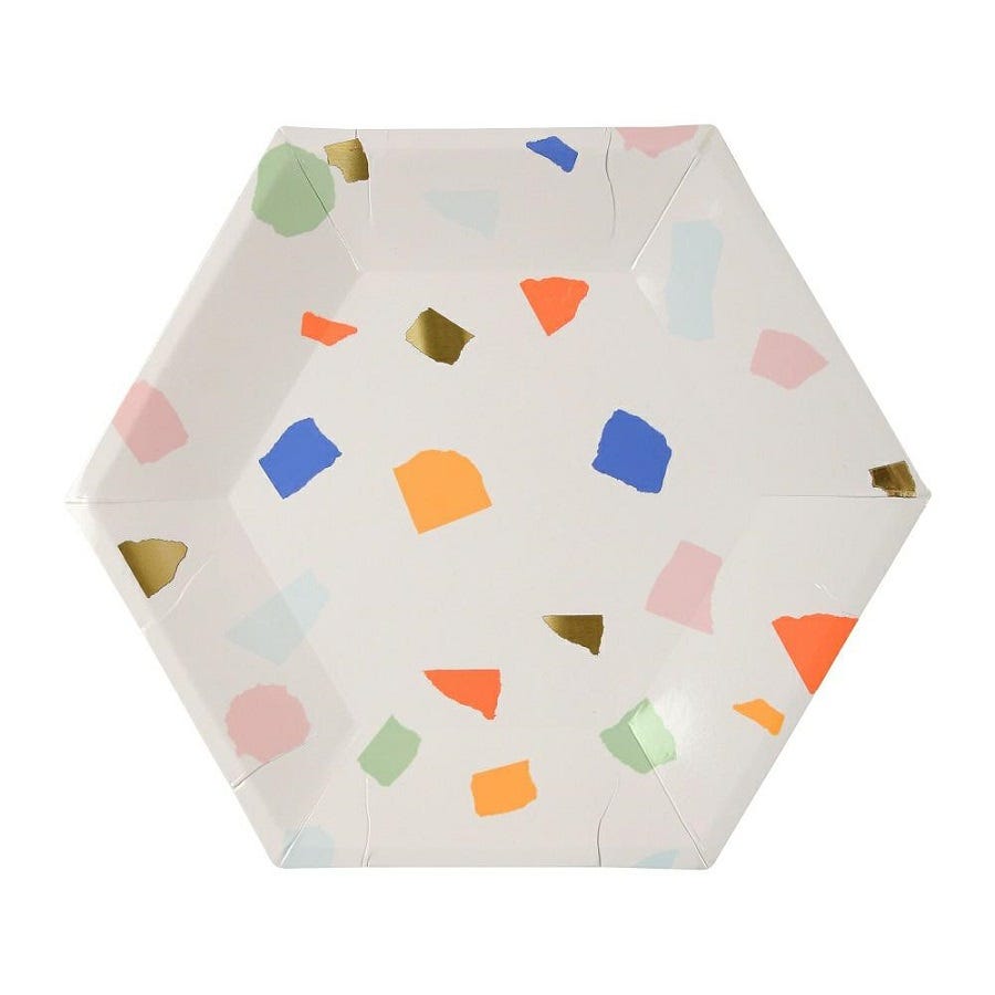 Meri Meri Bright Terrazzo Plates (Small)