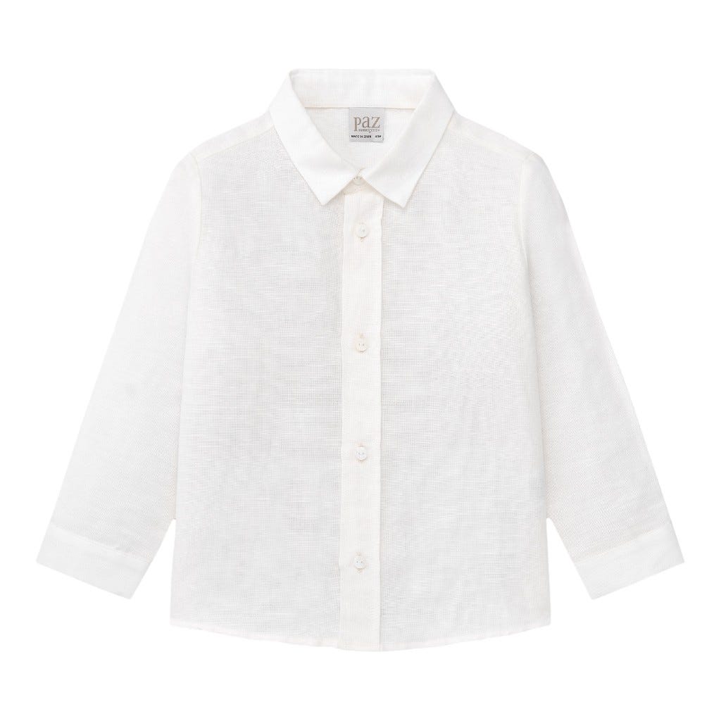 Camisa Blanca De Niño De 12 Años Paz Rodriguez