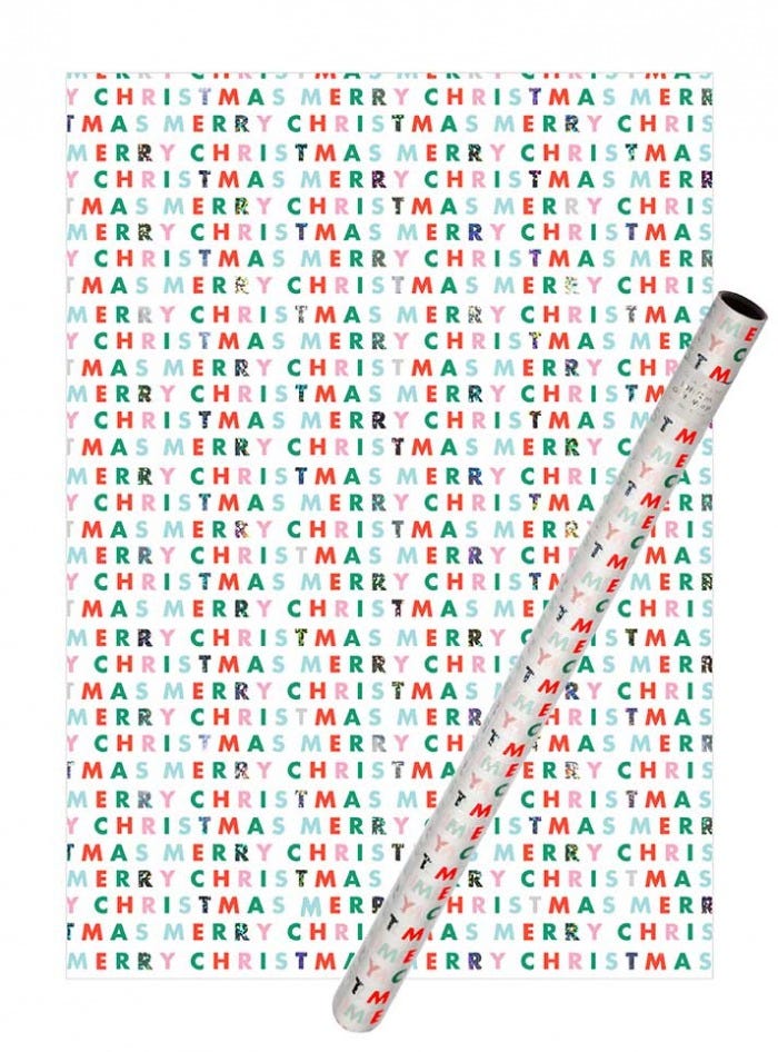 Papel Para Envolver Regalos Merry Christmas Meri Meri
