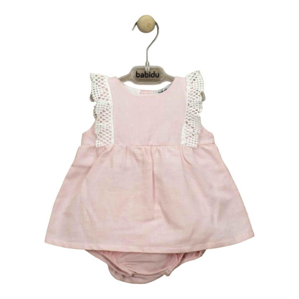 Babidu Bbniña Vestido I Romper Rosa 12M