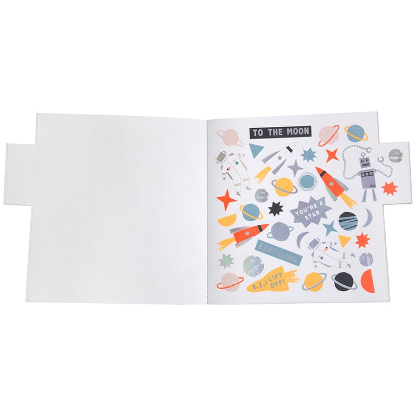 Cuaderno Con Stickers Robot Meri Meri