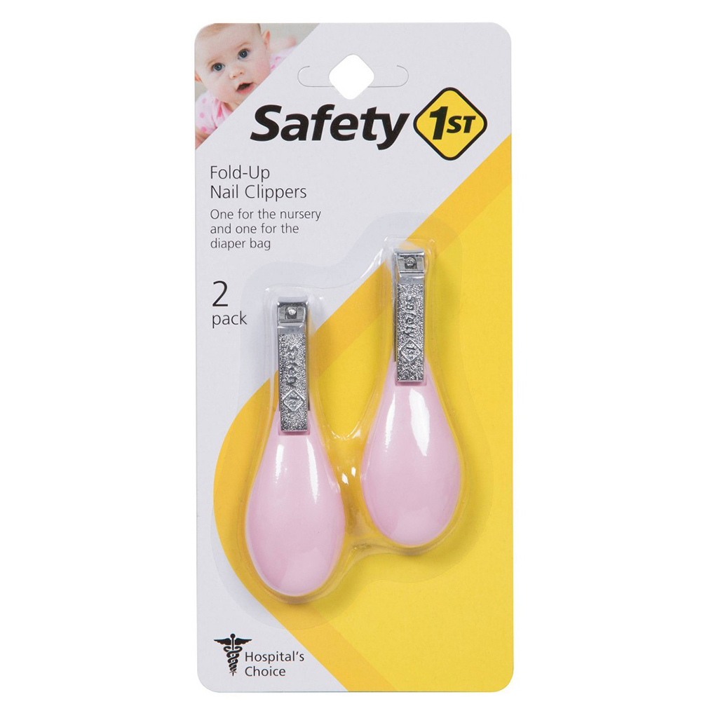 Cortauñas plegables rosado 2 piezas Safety First