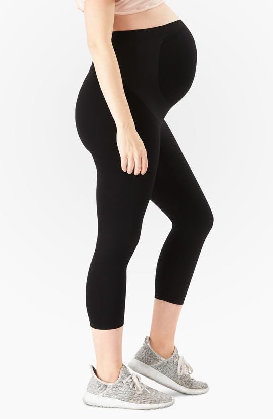Legging De Maternidad Capri Black Small Belly Bandit